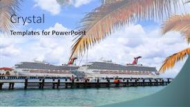  Presentation with tourism economy - Presentation theme enhanced with cozumel-mexicao-july-5-2017 background and a light blue colored foreground