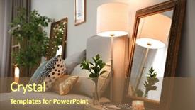  Presentation with mirror - Presentation theme having cozy - elegant room interior with mirror background and a tawny brown colored foreground