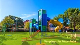  Presentation with safe - PPT layouts consisting of cozy-and-safe-children-s background and a tawny brown colored foreground