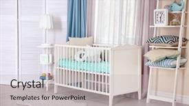  Presentation with light - Beautiful slides featuring cozy baby room with crib backdrop and a  colored foreground
