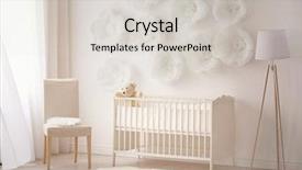  Presentation with light - Amazing slides having cozy baby room with crib backdrop and a light gray colored foreground