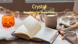  Presentation with coffee chocolate - Cool new presentation with cozy home concept - book cup backdrop and a tawny brown colored foreground