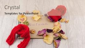  Presentation with top hat - Slide set with cozy-home-desk-autumn-fall background and a lemonade colored foreground