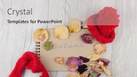  Presentation with top hat - Amazing slide set having cozy-home-desk-autumn-fall backdrop and a light gray colored foreground