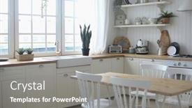  Presentation with danish - Theme enhanced with cozy-modern-kitchen-room-interior background and a  colored foreground
