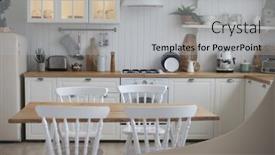  Presentation with danish - PPT theme consisting of cozy-modern-kitchen-room-interior background and a  colored foreground