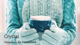  Presentation with hot tea - Cool new presentation theme with cozy mug with hot backdrop and a light blue colored foreground