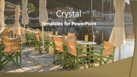  Presentation with morning sunrise - PPT layouts consisting of cozy-outdoor-cafe background and a  colored foreground