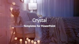  Presentation with room interior design - Colorful slides enhanced with cozy room interior with comfortable backdrop and a tawny brown colored foreground