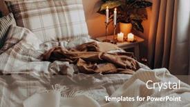  Presentation with interior - Slides consisting of cozy-scandinavian-bedroom-interior background and a  colored foreground