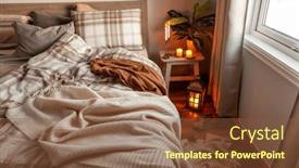  Presentation with natural - PPT layouts featuring cozy-scandinavian-bedroom-interior and a tawny brown colored foreground
