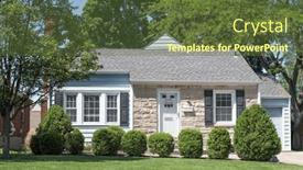  Presentation with stone - Theme having cozy-stone-cottage-with-shuttered background and a tawny brown colored foreground