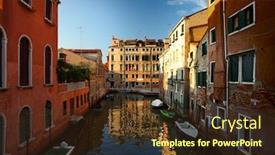  Presentation with ant - Audience pleasing theme consisting of cozy-street-of-city backdrop and a tawny brown colored foreground