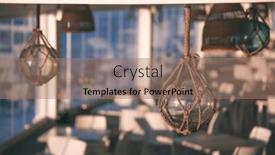  Presentation with seashore - Presentation design consisting of cozy-terrace-on-the-beach background and a coral colored foreground