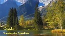  Presentation with alps - Amazing PPT theme having cozy-urban-park-in-chamonix backdrop and a tawny brown colored foreground