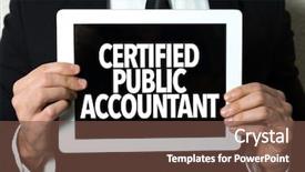  Presentation with accountant - Colorful theme enhanced with cpa - certified public accountant backdrop and a tawny brown colored foreground
