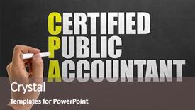  Presentation with accountant - Theme with cpa - certified public accountant background and a gray colored foreground