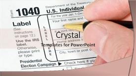  Presentation with w 3 tax - Colorful presentation enhanced with cpa - filling out 1040 form backdrop and a lemonade colored foreground