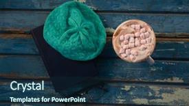  Presentation with book holy bible table - PPT theme consisting of cpa - overhead view of hot chocolate background and a tawny brown colored foreground