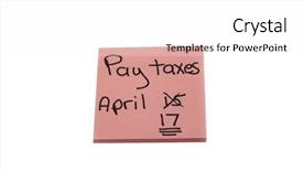  Presentation with taxes - Colorful presentation design enhanced with cpa - taxes due backdrop and a white colored foreground
