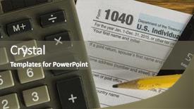  Presentation with tax - Cool new theme with cpa - us tax form 1040 backdrop and a gray colored foreground