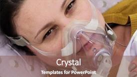  Presentation with hospital mask - Beautiful presentation featuring cpoma - woman in a hospital backdrop and a violet colored foreground