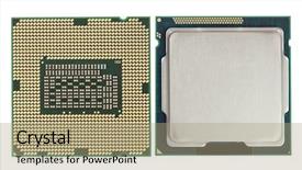  Presentation with processor - Slides enhanced with cpu - modern multi core processor background and a mint green colored foreground