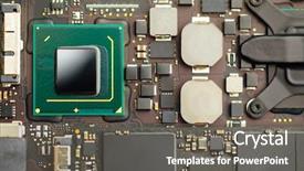  Presentation with processor - Audience pleasing slides consisting of cpu processor of an laptop backdrop and a gray colored foreground