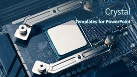  Presentation with cpu - Presentation theme having cpu-socket-of-modern-high background and a ocean colored foreground