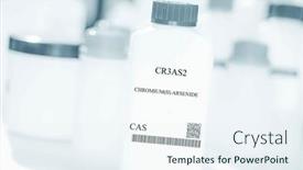  Presentation with laboratory chemical white - Slide deck featuring cr3as2-chromium-ii-arsenide-cas background and a sky blue colored foreground
