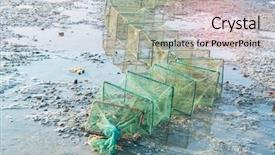  Presentation with cage - Audience pleasing presentation theme consisting of crab cage with foam backdrop and a lemonade colored foreground