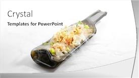  Presentation with meat food - Amazing slides having crab-meat-and-pop-corn backdrop and a white colored foreground