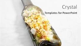  Presentation with meat food - PPT layouts consisting of crab-meat-and-pop-corn background and a white colored foreground