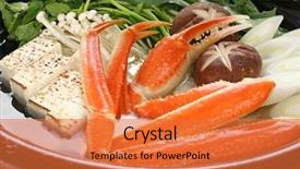  Presentation with steamboat - Slides featuring crab nabemono japanese steamboat dish background and a red colored foreground
