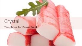  Presentation with crab - Slide deck enhanced with crab-sticks-group-and-rucola background and a lemonade colored foreground