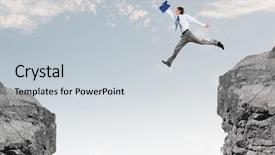  Presentation with gap - Slide set consisting of banking facilities - modern office building with parking background and a mint green colored foreground.