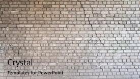  Presentation with brick wall texture - Slide set having crack concrete - brick wall background texture background and a light gray colored foreground