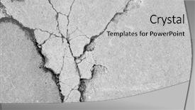  Presentation with crack - Slides enhanced with crack concrete - macro grunge background background and a  colored foreground