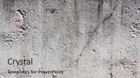  Presentation with crack - Cool new PPT theme with crack concrete - old wall texture backdrop and a light gray colored foreground