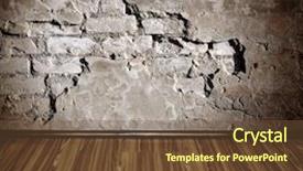  Presentation with concrete wall grunge concrete - Colorful slide set enhanced with crack concrete - room interior vintage with grunge backdrop and a tawny brown colored foreground
