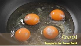  Presentation with crack - Cool new presentation theme with crack-egg-on-the-grill backdrop and a coral colored foreground