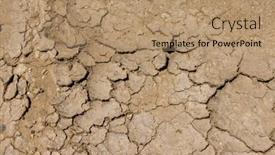  Presentation with crack - Theme having crack-mud-ground-pattern-texture background and a coral colored foreground