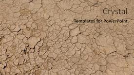  Presentation with crack - Presentation theme enhanced with crack-mud-ground-pattern-texture background and a coral colored foreground