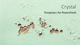  Presentation with crack - Amazing PPT layouts having crack-on-cement-floor-damaged backdrop and a soft green colored foreground