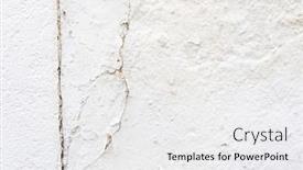  Presentation with crack - Slide set featuring crack-on-cement-floor-damaged background and a white colored foreground