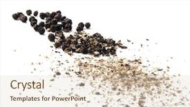  Presentation with pepper - Beautiful PPT theme featuring cracked and ground black pepper backdrop and a lemonade colored foreground