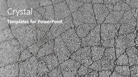  Presentation with asphalt road - Presentation design with cracked-asphalt-road-cracked-sidewalk background and a gray colored foreground