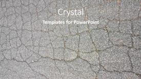  Presentation with cracked - Cool new slide deck with cracked asphalt texture backdrop and a gray colored foreground