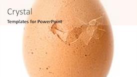  Presentation with cracked - Cool new theme with cracked-chicken-egg-on-white backdrop and a lemonade colored foreground