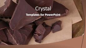  Presentation with cracked - Slides with cracked-chocolate-block-on-paper background and a tawny brown colored foreground